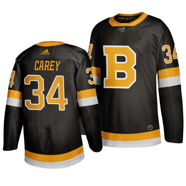 Captivating Adidas Boston Bruins #34 Paul Carey Black 2019 20 Authentic Third Stitched NHL Jersey for a memorable match day
