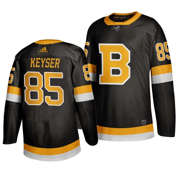 Alluring Adidas Boston Bruins #85 Kyle Keyser Black 2019 20 Authentic Third Stitched NHL Jersey as a prized hockey collectible