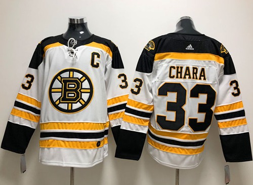 Elegant Adidas Bruins #33 Zdeno Chara White Road Authentic Stitched NHL Jersey to exhibit your team allegiance