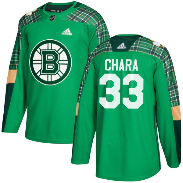 Superb Adidas Bruins #33 Zdeno Chara adidas Green St. Patrick's Day Authentic Practice Stitched NHL Jersey to exhibit your team allegiance