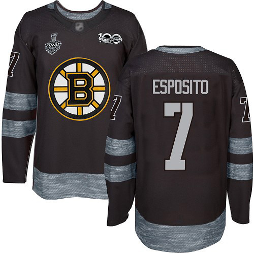 Magnificent Adidas Bruins #7 Phil Esposito Black 1917 2017 100th Anniversary Stanley Cup Final Bound Stitched NHL Jersey as a prized hockey collectible