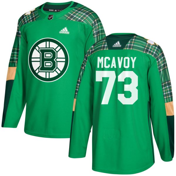 Stunning Adidas Bruins #73 Charlie McAvoy adidas Green St. Patrick's Day Authentic Practice Stitched NHL Jersey to back your beloved Sabres athletes