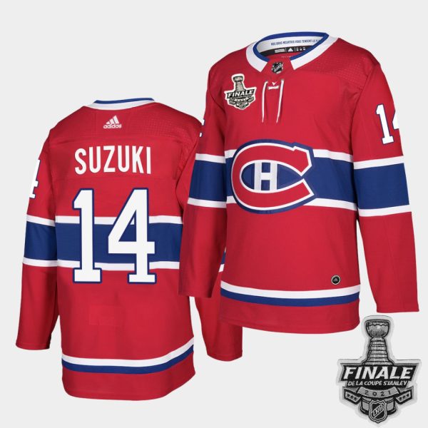 Magnificent Adidas Canadiens #14 Nick Suzuki Red Home Authentic Youth 2021 NHL Stanley Cup Final Patch Jersey to augment your hockey keepsake collection
