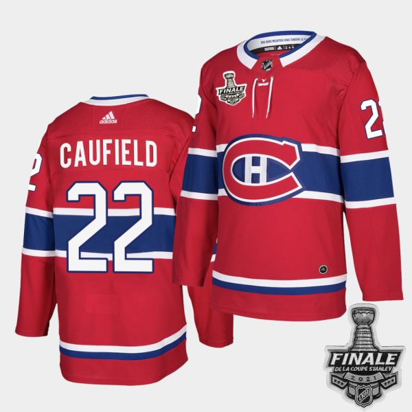 Exquisite Adidas Canadiens #22 Cole Caufield Red Home Authentic Youth 2021 NHL Stanley Cup Final Patch Jersey for a memorable match day