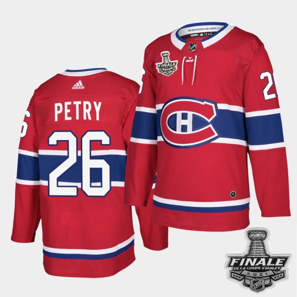 Magnificent Adidas Canadiens #26 Jeff Petry Red Home Authentic 2021 NHL Stanley Cup Final Patch Jersey for dedicated Sabres supporters