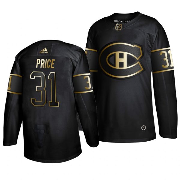 Stunning Adidas Canadiens #31 Carey Price 2019 Black Golden Edition Authentic Stitched NHL Jersey for premium game day attire