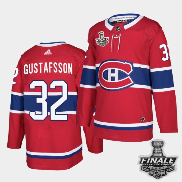 Glamorous Adidas Canadiens #32 Erik Gustafsson Red Home Authentic Youth 2021 NHL Stanley Cup Final Patch Jersey for a memorable match day