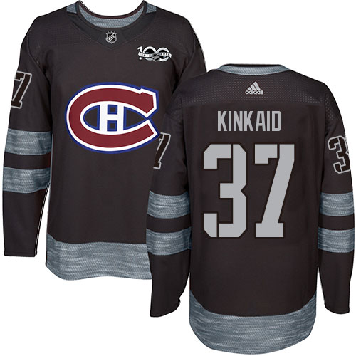 Charming Adidas Canadiens #37 Keith Kinkaid Black 1917 2017 100th Anniversary Stitched NHL Jersey for a memorable match day
