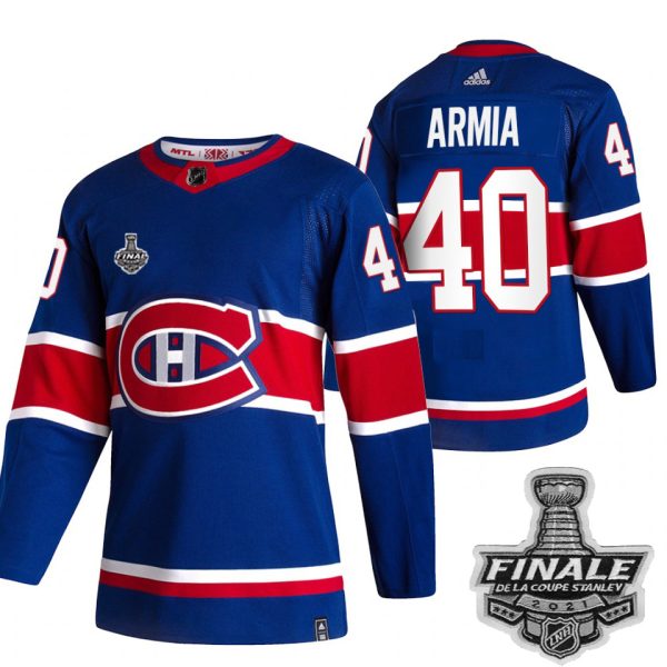 Magnificent Adidas Canadiens #40 Joel Armia Blue Road Authentic Youth 2021 NHL Stanley Cup Final Patch Jersey for dedicated Sabres supporters
