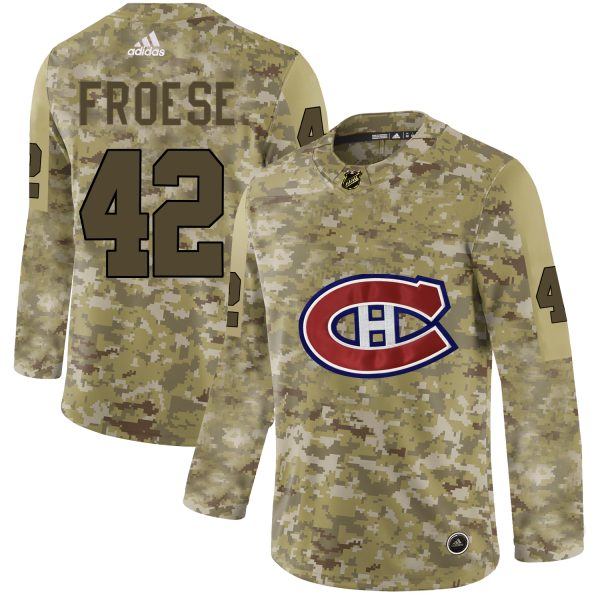 Superb Adidas Canadiens #42 Byron Froese Camo Authentic Stitched NHL Jersey for premium game day attire