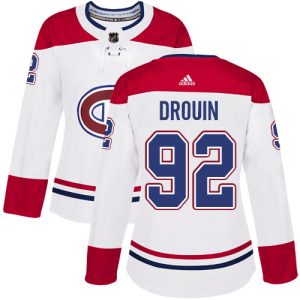 Alluring Adidas Canadiens #92 Jonathan Drouin White Road Authentic Women's Stitched NHL Jersey to augment your hockey keepsake collection
