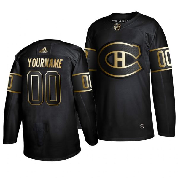 Stunning Adidas Canadiens Custom 2019 Black Golden Edition Authentic Stitched NHL Jersey for premium game day attire