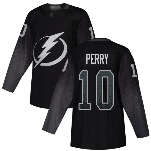 Deluxe Adidas Lightning #10 Corey Perry Black Alternate Authentic Stitched NHL Jersey for genuine hockey aficionados