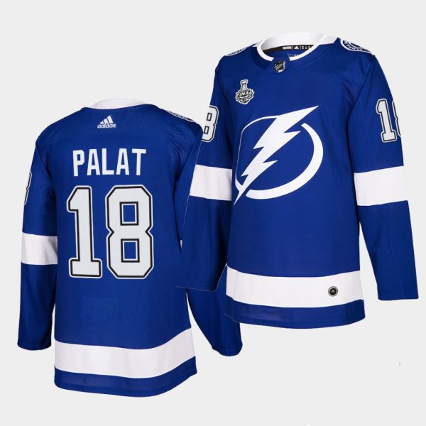 Captivating Adidas Lightning #18 Ondrej Palat Blue Home Authentic 2021 NHL Stanley Cup Final Patch Jersey for a memorable match day