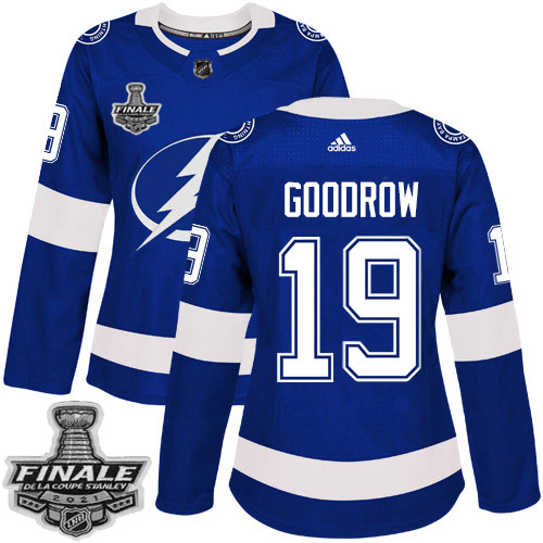 Charming Adidas Lightning #19 Barclay Goodrow Blue Home Authentic Women's 2021 NHL Stanley Cup Final Patch Jersey for genuine hockey aficionados