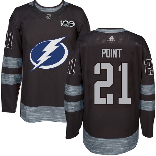 Exquisite Adidas Lightning #21 Brayden Point Black 1917 2017 100th Anniversary Stitched NHL Jersey to back your beloved Sabres athletes