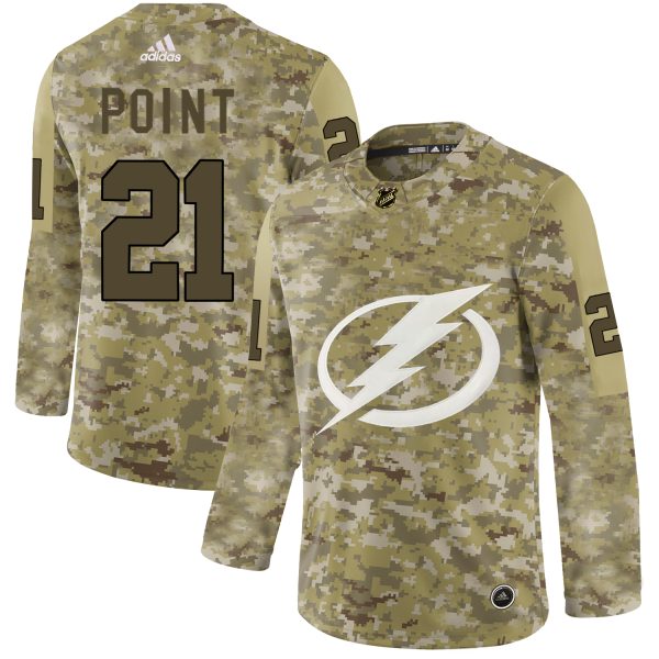 Glamorous Adidas Lightning #21 Brayden Point Camo Authentic Stitched NHL Jersey to shine at the arena