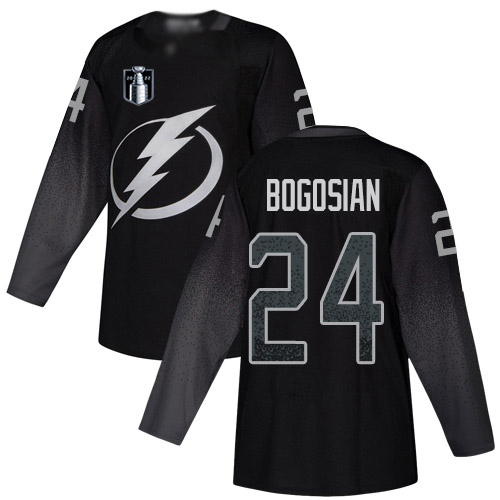 Deluxe Adidas Lightning #24 Zach Bogosian Black 2022 Stanley Cup Final Patch Alternate Authentic Stitched NHL Jersey to augment your hockey keepsake collection