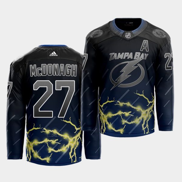 Glamorous Adidas Lightning #27 Ryan McDonagh 2021 City Concept NHL Stitched Jersey Black for genuine hockey aficionados