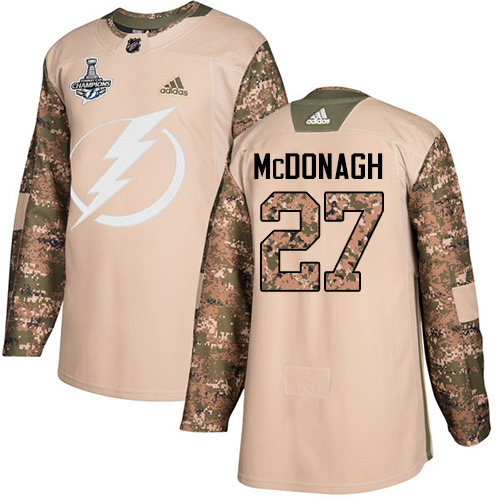 Deluxe Adidas Lightning #27 Ryan McDonagh Camo Authentic 2017 Veterans Day 2020 Stanley Cup Champions Stitched NHL Jersey for a thrilling hockey event