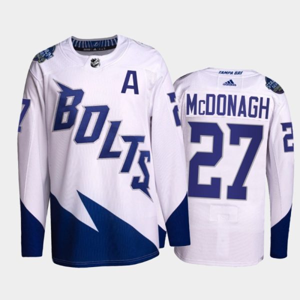 Captivating Adidas Lightning #27 Ryan McDonagh Men's 2022 Stadium Series Authentic NHL Jersey White to back your beloved Sabres athletes