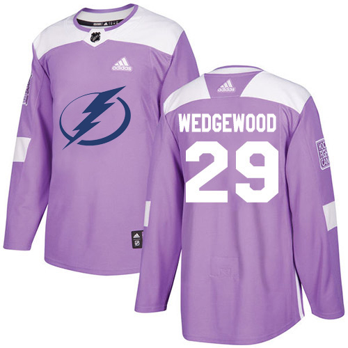 Captivating Adidas Lightning #29 Scott Wedgewood Purple Authentic Fights Cancer Stitched NHL Jersey for premium game day attire