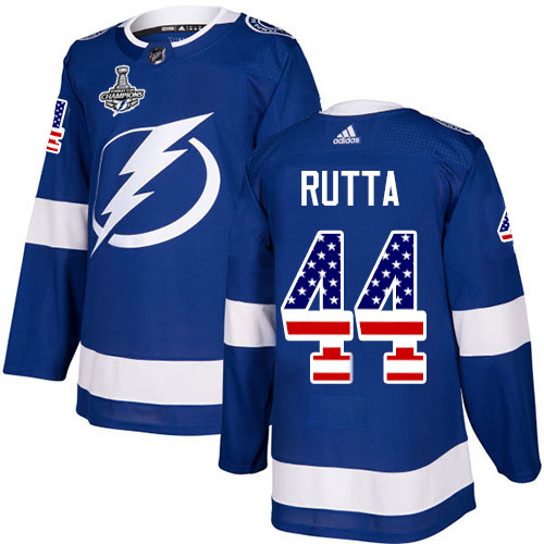 Elegant Adidas Lightning #44 Jan Rutta Blue Home Authentic USA Flag 2020 Stanley Cup Champions Stitched NHL Jersey to back your beloved Sabres athletes