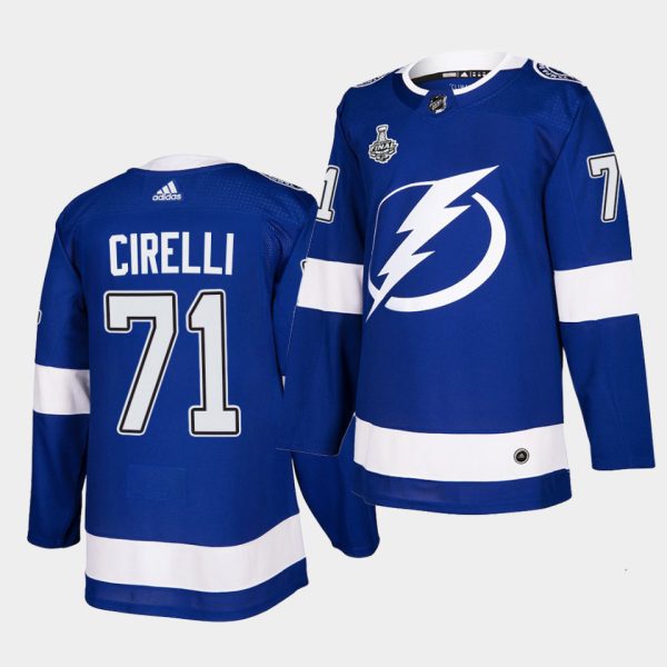 Alluring Adidas Lightning #71 Anthony Cirelli Blue Home Authentic 2021 NHL Stanley Cup Final Patch Jersey for premium game day attire