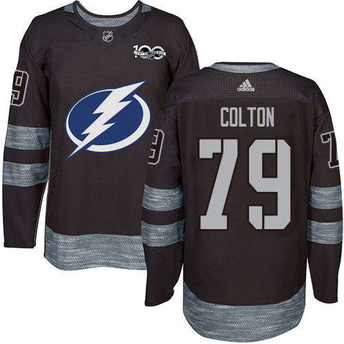 Magnificent Adidas Lightning #79 Ross Colton Black 1917 2017 100th Anniversary Stitched Youth NHL Jersey for dedicated Sabres supporters