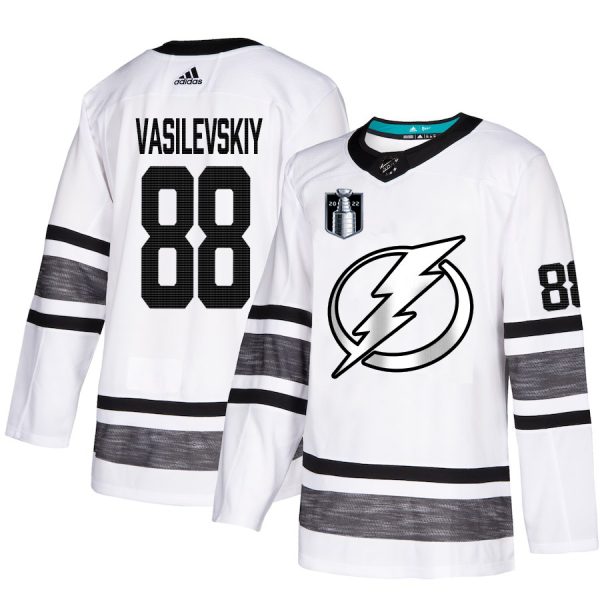 Magnificent Adidas Lightning #88 Andrei Vasilevskiy White Authentic 2022 Stanley Cup Final Patch Youth All Star Stitched NHL Jersey for dedicated Sabres supporters
