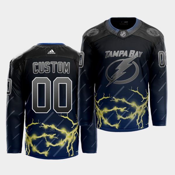 Superb Adidas Lightning Custom 2021 City Concept NHL Stitched Jersey Black for premium game day attire