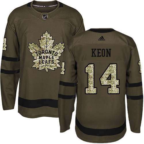 Deluxe Adidas Maple Leafs #14 Dave Keon Green Salute to Service Stitched NHL Jersey for a thrilling hockey event