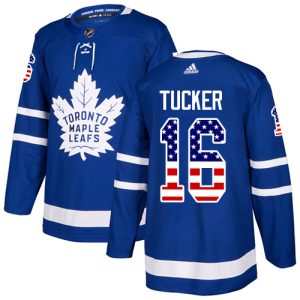 Glamorous Adidas Maple Leafs #16 Darcy Tucker Blue Home Authentic USA Flag Stitched NHL Jersey for a memorable match day