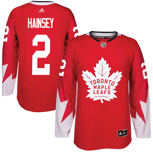 Stunning Adidas Maple Leafs #2 Ron Hainsey Red Team Canada Authentic Stitched NHL Jersey for a memorable match day