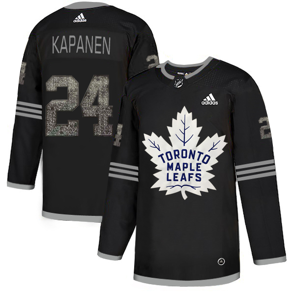 Glamorous Adidas Maple Leafs #24 Kasperi Kapanen Black Authentic Classic Stitched NHL Jersey as a prized hockey collectible