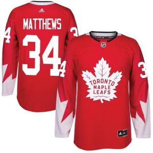 Charming Adidas Maple Leafs #34 Auston Matthews Red Team Canada Authentic Stitched NHL Jersey to augment your hockey keepsake collection