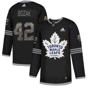 Superb Adidas Maple Leafs #42 Tyler Bozak Black Authentic Classic Stitched NHL Jersey for genuine hockey aficionados