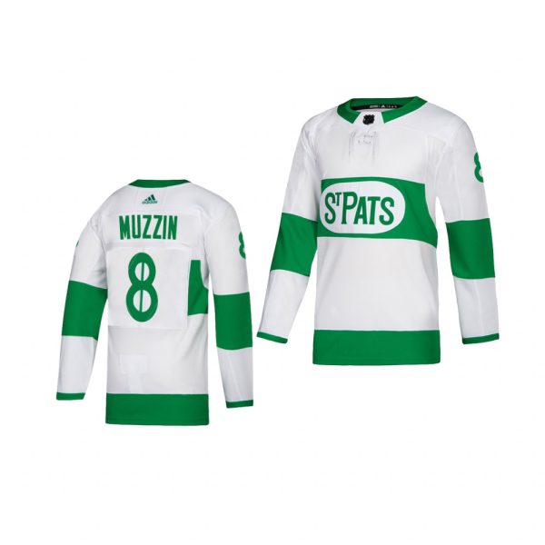 Glamorous Adidas Maple Leafs #8 Jake Muzzin White 2019 St. Patrick's Day Authentic Player Stitched Youth NHL Jersey for dedicated Sabres supporters