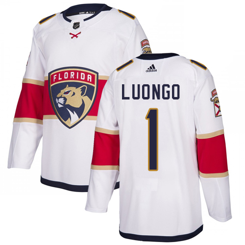 Exquisite Adidas Panthers #1 Roberto Luongo White Road Authentic Stitched Youth NHL Jersey to back your beloved Sabres athletes