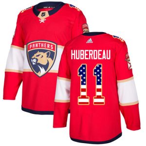 Superb Adidas Panthers #11 Jonathan Huberdeau Red Home Authentic USA Flag Stitched NHL Jersey for a thrilling hockey event