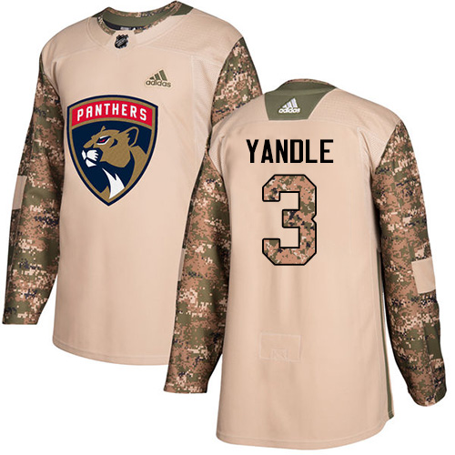 Charming Adidas Panthers #3 Keith Yandle Camo Authentic 2017 Veterans Day Stitched Youth NHL Jersey as a prized hockey collectible