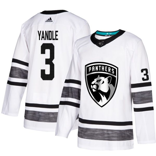 Glamorous Adidas Panthers #3 Keith Yandle White Authentic 2019 All Star Stitched NHL Jersey for dedicated Sabres supporters