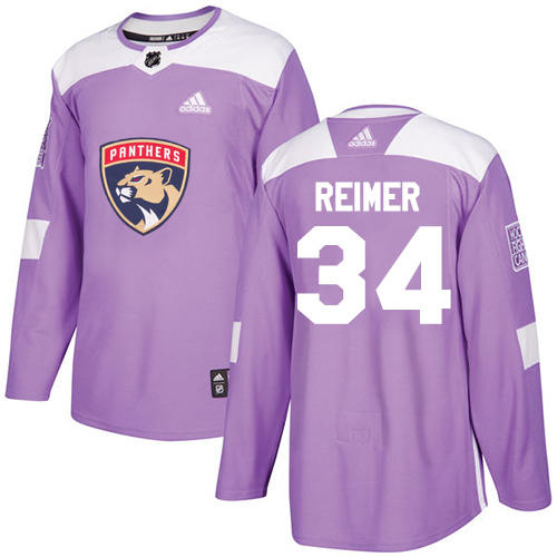 Charming Adidas Panthers #34 James Reimer Purple Authentic Fights Cancer Stitched Youth NHL Jersey as a prized hockey collectible