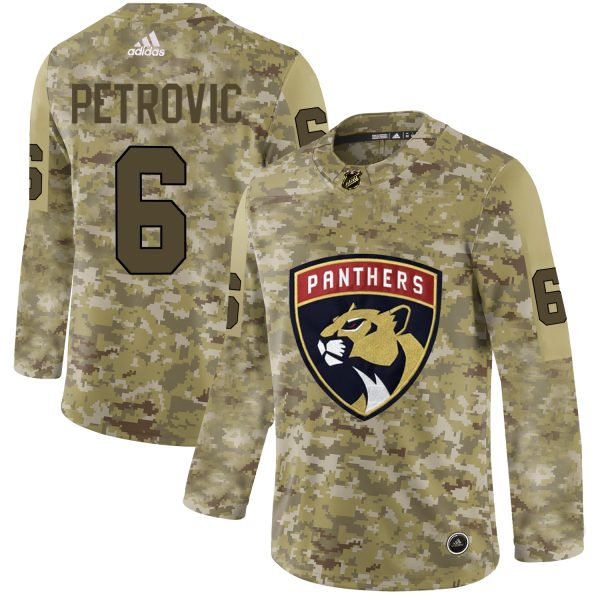 Exquisite Adidas Panthers #6 Alexander Petrovic Camo Authentic Stitched NHL Jersey to augment your hockey keepsake collection