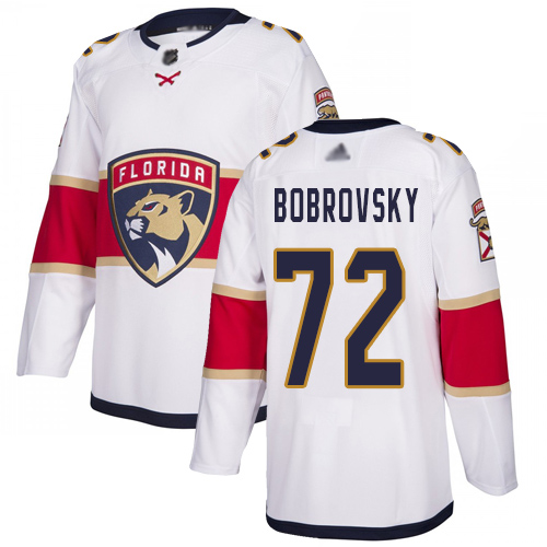 Superb Adidas Panthers #72 Sergei Bobrovsky White Road Authentic Stitched Youth NHL Jersey to exhibit your team allegiance