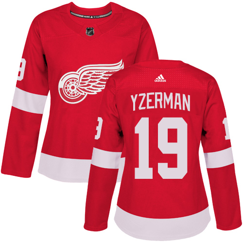 Glamorous Adidas Red Wings #19 Steve Yzerman Red Home Authentic Women's Stitched NHL Jersey for a thrilling hockey event