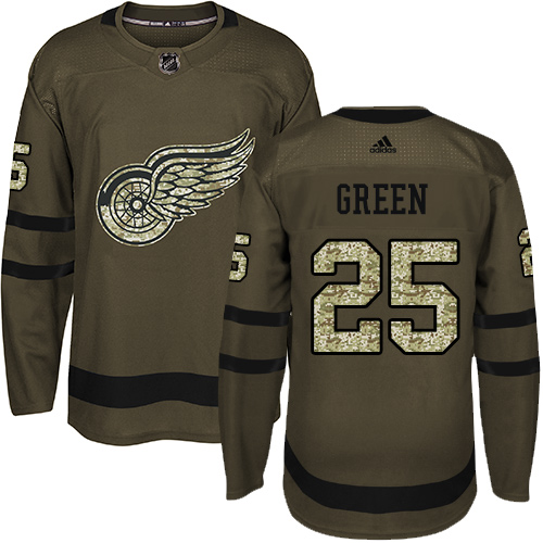 Exquisite Adidas Red Wings #25 Mike Green Green Salute to Service Stitched Youth NHL Jersey for a memorable match day