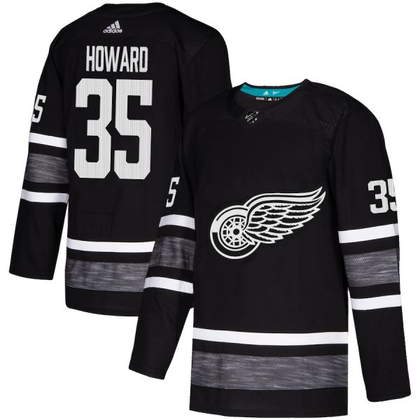 Deluxe Adidas Red Wings #35 Jimmy Howard Black Authentic 2019 All Star Stitched Youth NHL Jersey to shine at the arena