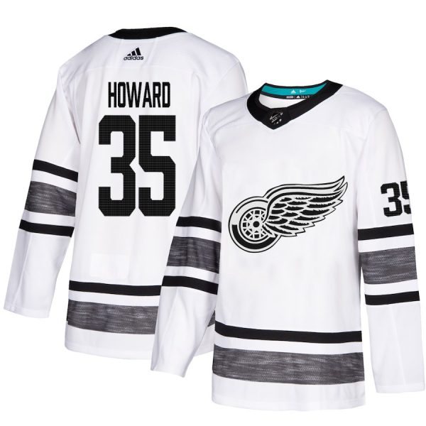 Alluring Adidas Red Wings #35 Jimmy Howard White Authentic 2019 All Star Stitched NHL Jersey for genuine hockey aficionados