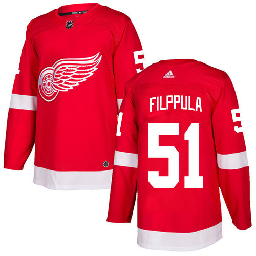 Exquisite Adidas Red Wings #51 Valtteri Filppula Red Home Authentic Stitched Youth NHL Jersey for dedicated Sabres supporters